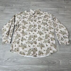 Woolrich‎ Duck Hunting Button Down Long Sleeve Outdoor Shirt Size L